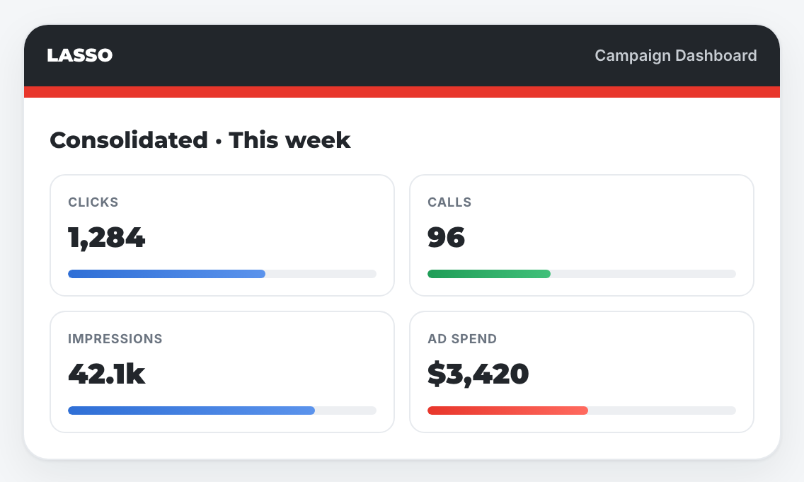 Lasso campaign dashboard